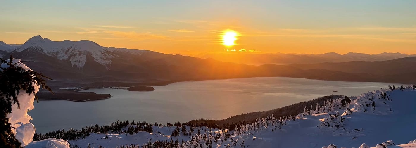 Winter Mountain Sunset